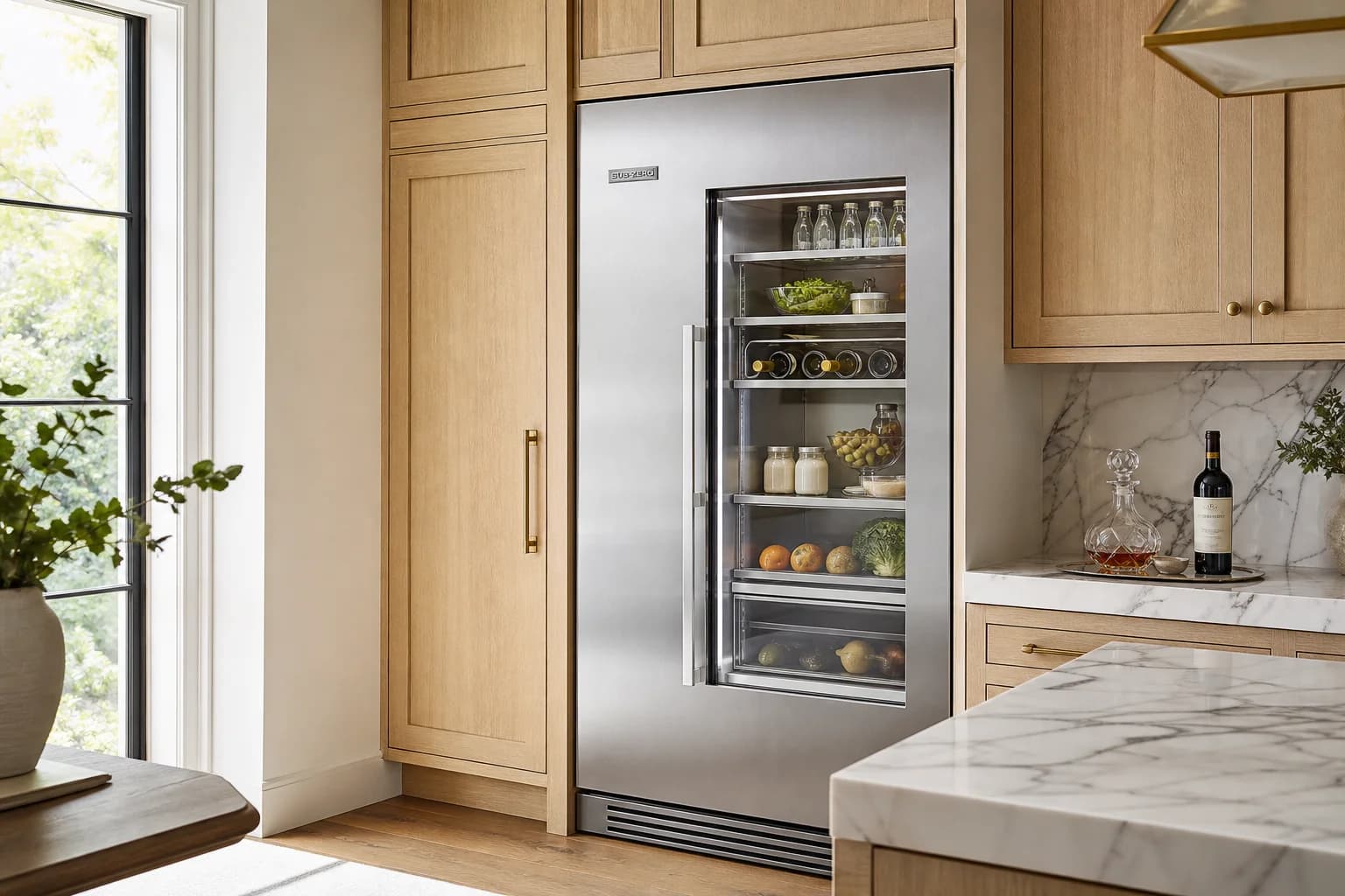 Sub-Zero appliances in a designed kitchen