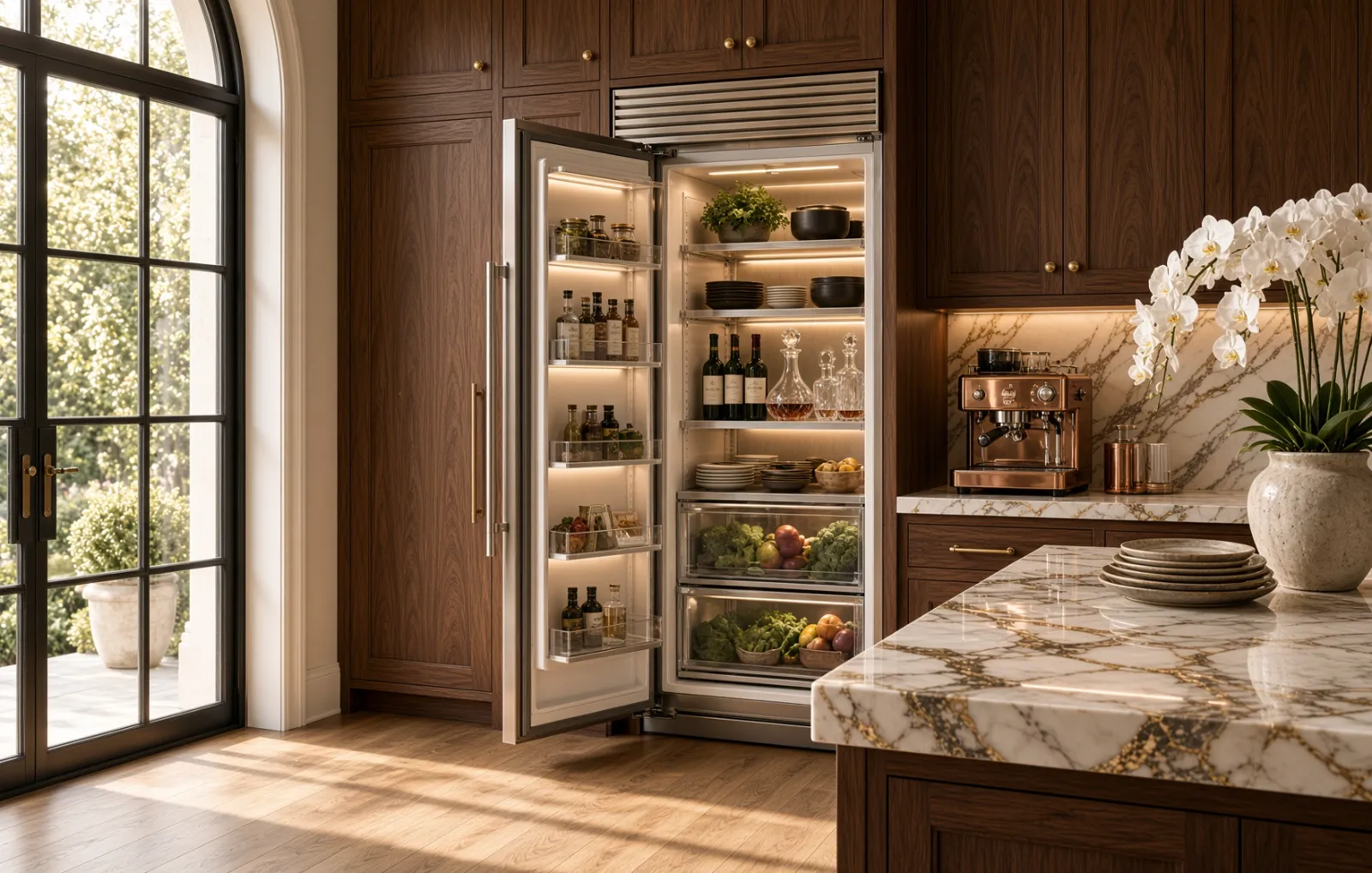 Sub-Zero appliances in a designed kitchen